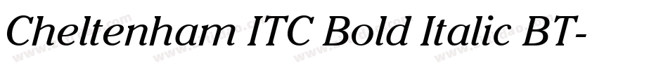 Cheltenham ITC Bold Italic BT字体转换